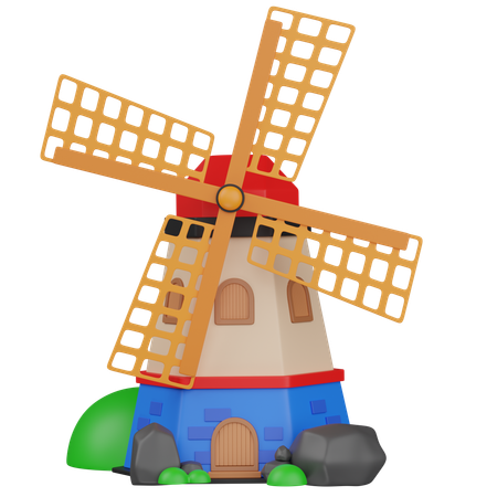타워 밀  3D Icon