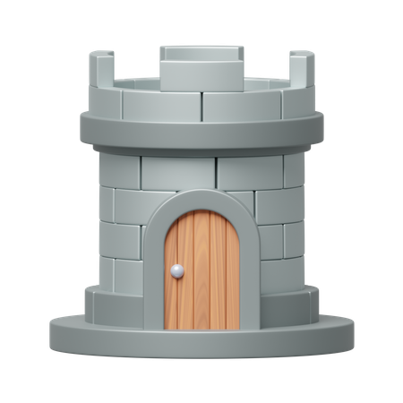 Tower Silver  3D Icon