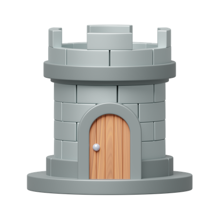 タワーシルバー  3D Icon