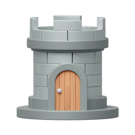 タワーシルバー  3D Icon