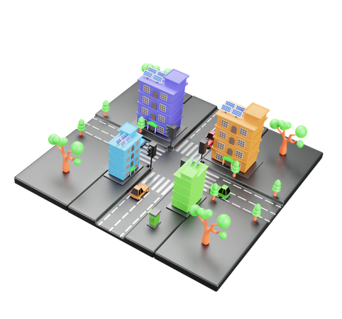 Town  3D Icon