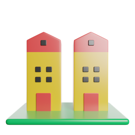 Townhouse  3D Icon