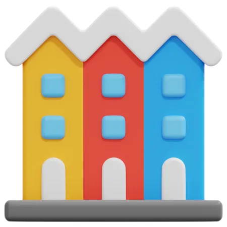 Townhouse  3D Icon