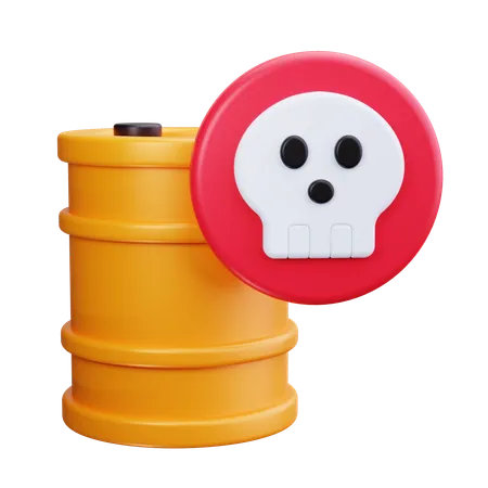 Toxic Waste Drum  3D Icon