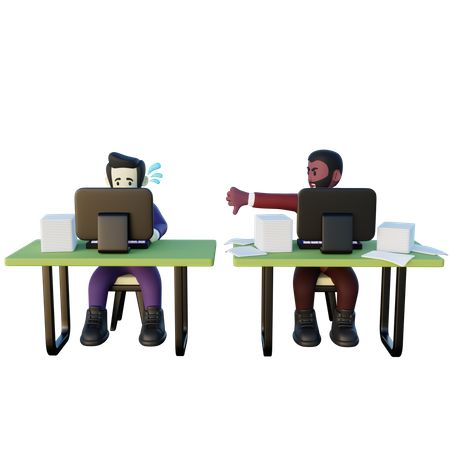 Toxic Workplace  3D Illustration