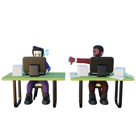 Toxic Workplace  3D Illustration