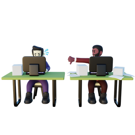 Toxic Workplace  3D Illustration