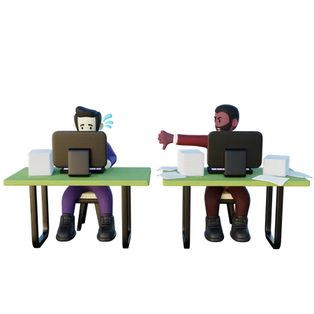 Toxic Workplace 3D Illustration