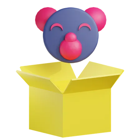 3 D Toy Illustration With A Picture Of A Bear 3D Icon