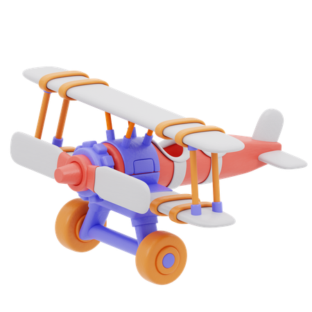 Toy Airplane  3D Icon