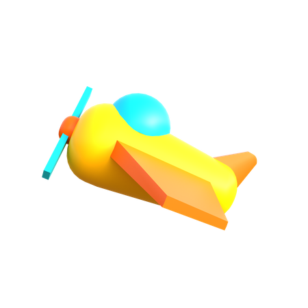 Toy Airplane  3D Icon