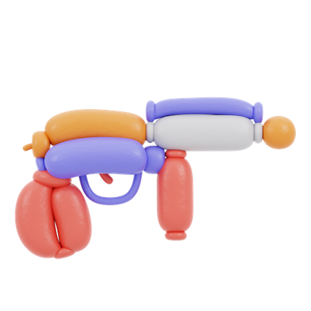 Toy Ballon Gun  3D Icon