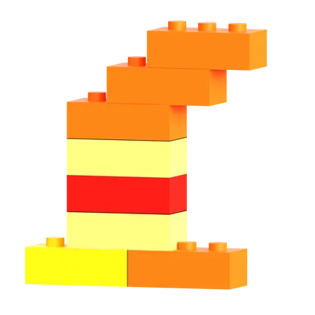 Toy Blocks 3 D Icon Suitable For Toy And Kids Design 3D Icon
