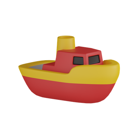 Toy Boat  3D Icon