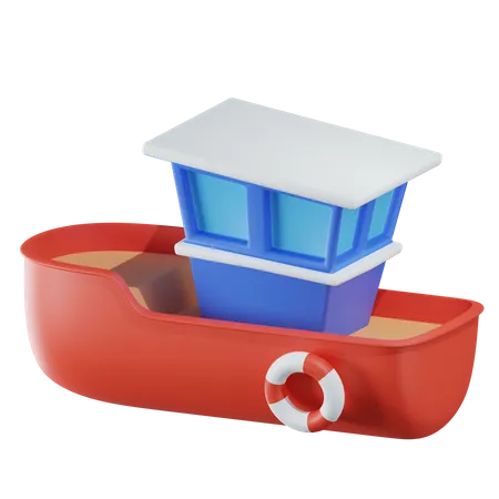 Toy Boat  3D Icon