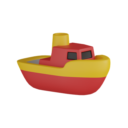 Toy Boat  3D Icon