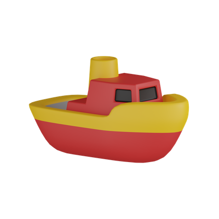 Premium Toy Boat 3D Icon download in PNG, OBJ or Blend format