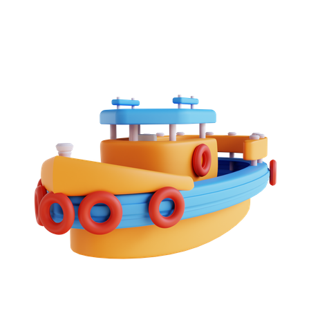 Toy Boat 3D Icon