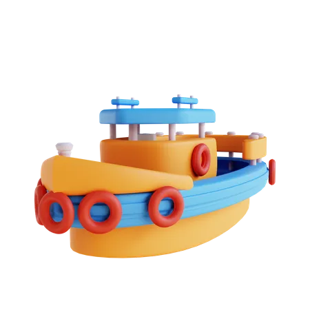 Toy Boat 3D Icon