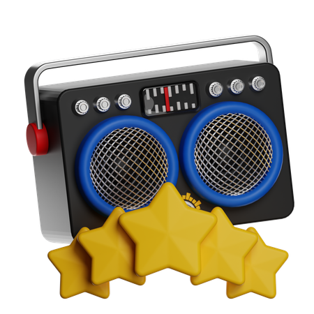 Toy Boombox With Gloves  3D Icon