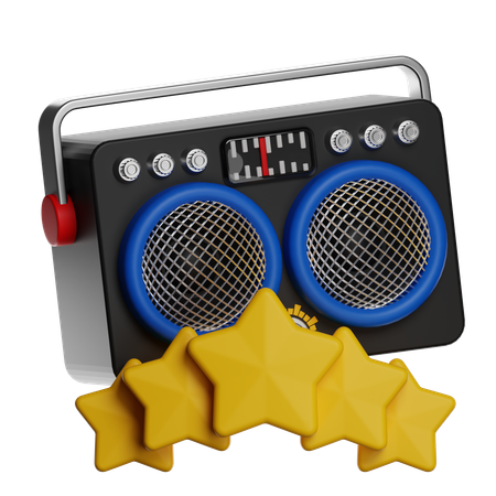 Toy Boombox With Gloves  3D Icon