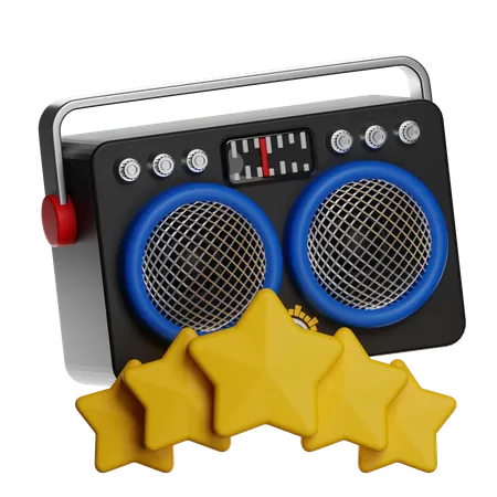 Toy Boombox With Gloves  3D Icon