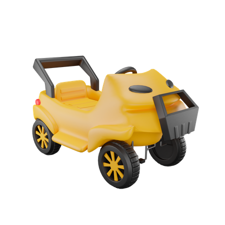 Toy Car Smart Cross 3D Illustration