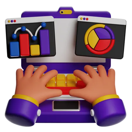 Toy Cash Register With Colored Buttons  3D Icon