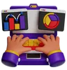 Toy Cash Register With Colored Buttons