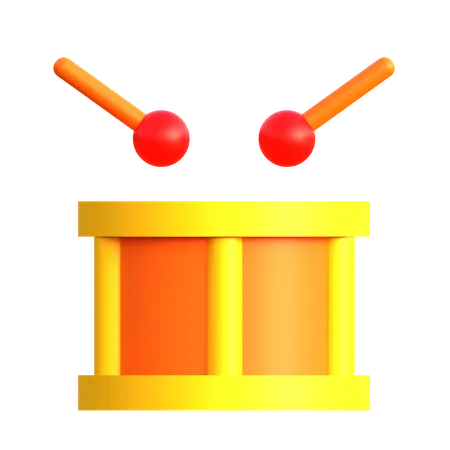 Toy Drum  3D Icon