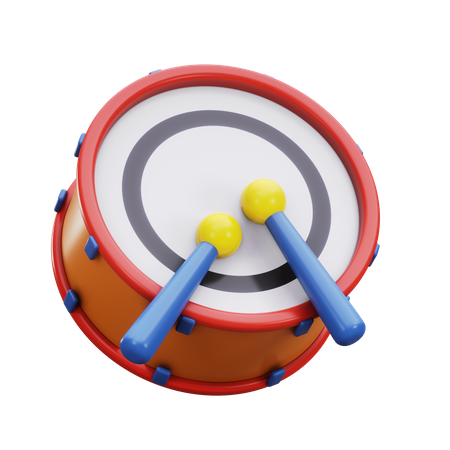 Toy Drum  3D Icon