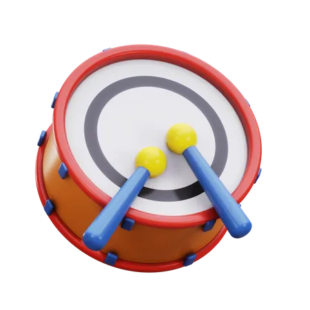 Toy Drum  3D Icon