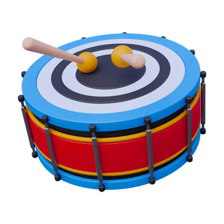 Toy Drum  3D Icon