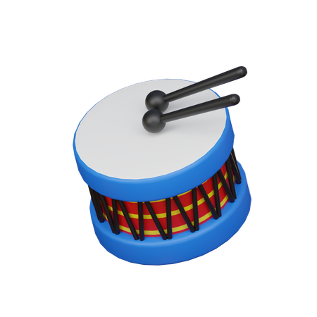 Toy Drum  3D Icon