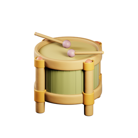 Toy Drum  3D Icon