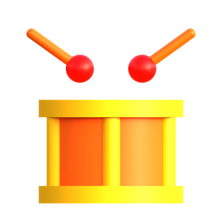 Toy Drum  3D Icon
