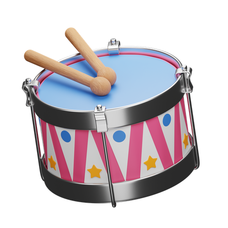 Toy Drum Rhythmic Fun For Kids  3D Icon