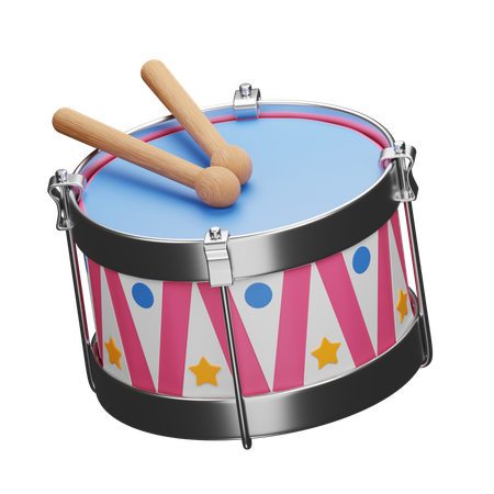 Toy Drum Rhythmic Fun For Kids  3D Icon