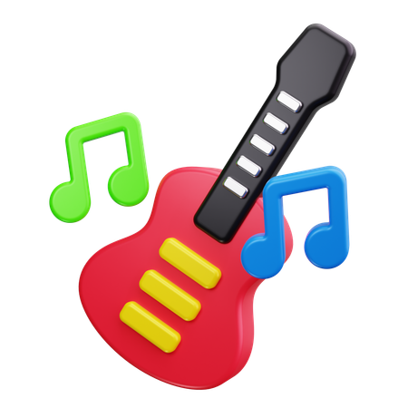 Toy Guitar  3D Icon