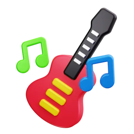 Toy Guitar  3D Icon