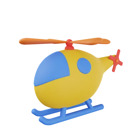 Toy Helicopter 3D Illustration