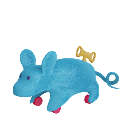 Toy Rat  3D Illustration