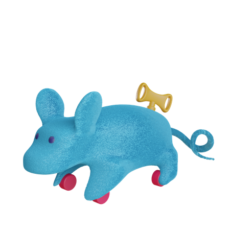 Toy Rat 3D Illustration