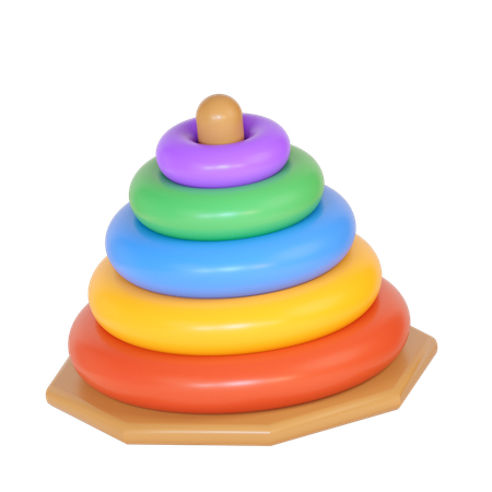 Toy Ring Pyramid  3D Icon