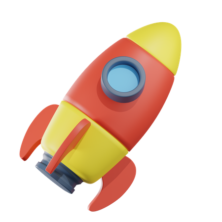 Toy Rocket  3D Icon