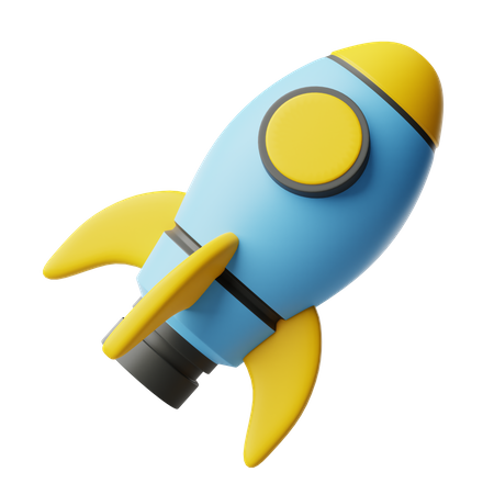 Toy rocket  3D Icon