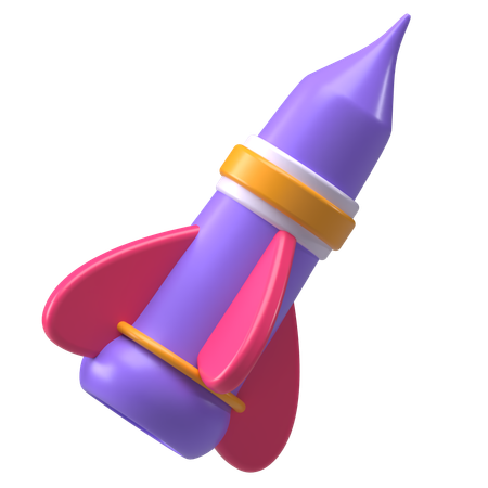Toy Rocket  3D Icon