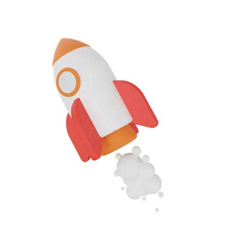 Toy Rocket  3D Illustration