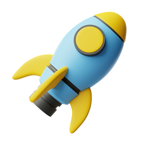 Toy rocket  3D Icon
