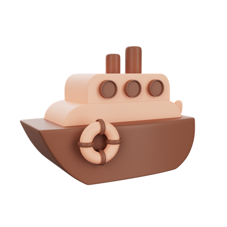 Toy Ship  3D Icon
